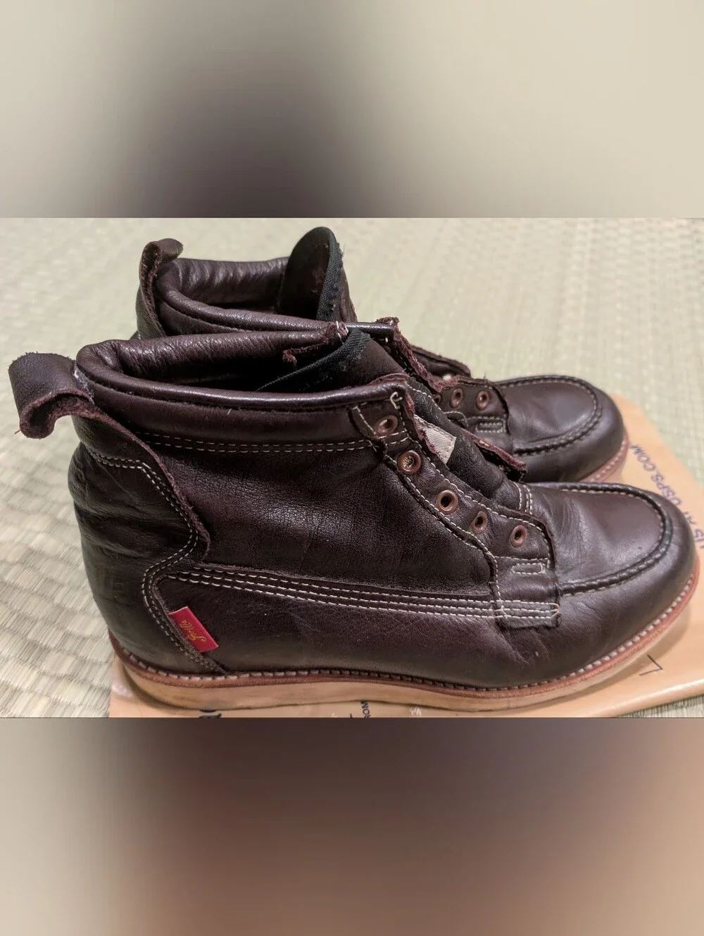 Gorilla Trekker Leather Boots Men's Size 8.5 Made in USA *No Laces*
